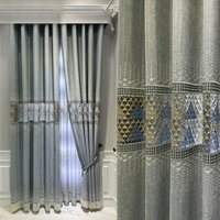 Modern Luxury Curtains For Living Room Dining Room Bedroom Balcony Hollow Embroidery Semi Blackout Curtains Home Furnishing