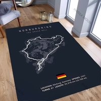 Dywanik Mata Dywanowa z Motywem Torów Wyścigowych - Bahrajn Monako Nürburgring Motorsport Dekoracja Domu Dekoracja Sypialni Dywan Domowy