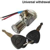 AliExpress NONE Universal Electric Bicycle Lithium Battery Box Lock Big Head Lock Electric Vehicle E-bike Lithium Battery Lock On/Off