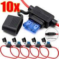 12V 30A Car Fuse Socket Splash Proof Tandem Car Mini Blade Fuse Holder Fuses Car Fuse Replacement Accessories 5-10 Pieces