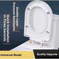 Thickened Plastic Toilet Cover Universal Family Use VU Type Toilet Lid Sanitary Bathroom Tools Toilet Ring Cover