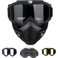 AliExpress NONE MTB ATV BMX Motocross Mask with Sports Goggles, Windproof Facial Protection for Dirt Bike Off-Road Cycling Safety Eyewear