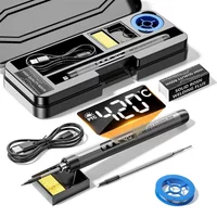 Mini lutownica USB z regulacją temperatury i akcesoriami, idealna do projektów i napraw DIY
