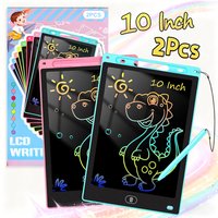 2 pieces 10 Inch LCD Drawing tablet Writing Board Kids Doodle Painting Handwriting Pads Toys for 3 4 5 6 7 8 Years Girls Boys