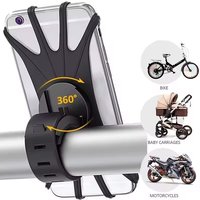 AliExpress NONE Silicone Bicycle Phone Holder Universal Bike Motorcycle Mobile Phone Stand Handlebar Clip Bracket for 4 to 6.5 inch Cell Phone