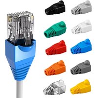 10-100Pcs RJ45 Ethernet Cable Connector Boots Cover CAT5 CAT5E CAT6 CAT6E Ethernet Network Lan Cable Plug Cap Protective Sleeve