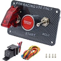 12V Racing LED Toggle Ignition Switch Panel Engine Start Button Set Universal for Race Car Boat Truck Car Accessory