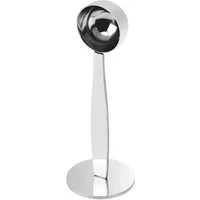 2 in 1 Stainless Steel Coffee Tamper Measuring Spoon Scoop with Stand Espresso Coffee Bean Tea Spoon Coffeeware Kitchen Gadg