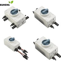 1200VDC 32A DC Isolator Switch Disconnector IP66 Waterproof Solar Electrical Enclosure With 2 Pairs PV Connectors With TUV CE