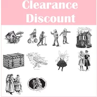 Clearance Price Reduction Stamps Retro Mother Castle Learning Child House Stamp Crafts Card Scrapbooking NO Christmas Dies
