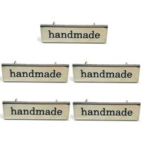 5Pcs Metal Handmade Tag Labels for Bags Purses Clothes Alloy Rectangle Bag Label DIY Sewing Crafts BagHardware Accessories