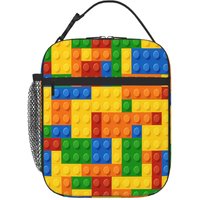 Bestselling Building Blocks Construction Brick Sweet Style Meal Prep Bag Business Trip Insulated Tote
