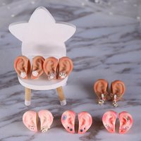Ooak Groove Ears For ICY DBS Blyth Doll Hand-painted Resin For Azone S Ob24 Anime Girl