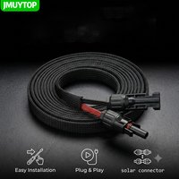 JMUYTOP Kabel solarny przelotowy przez okno/balkon, ognioodporny, 12AWG 4mm2, do paneli słonecznych, elektrowni słonecznych, systemów solarnych