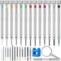 Jeu de tournevis de précision 0.6-2.0mm, Kit de tournevis Micro croix en acier de haute dureté pour montre à domicile, lunettes, réparation de bijoux également