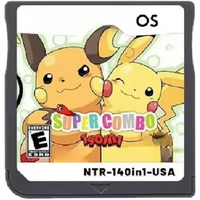 Pokemon 140-in-1 Super Combo V1.0 Retro NDS Video Game Cartridge English Version - Children's Gift Collection