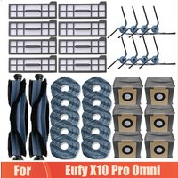 Accessories For Eufy X10 Pro Omni Robot Vacuum Cleaner Roller Side Brush Hepa Filter Mop Cloth Rags Dust Bags Spare Parts