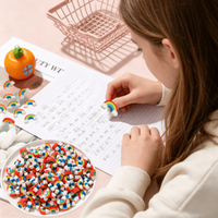 50PCS Cute Rainbow Erasers, Mini Cartoon Rainbow Bridge Pencil Erasers, Kids Stationery & Party Favor Gifts