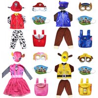 Kids Anime Dog Patrol Cosplay Outfit Marshall Chase Skye Zuma Rubble Costume with Top Pants Hat Halloween Party Uniform for Boys