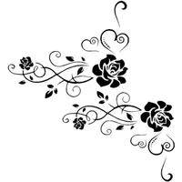 Car StickersBeautiful Flowers Rose Custom Stickers on Motorcycle Stylish, Vehicle Supplies PVC Products Cover Scratches Sticker