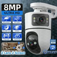 YOOSEE 8MP Indoor Smart WiFi Camera Dual Lens IP Camera Color Night Vision Two-Way Audio Security CCTV Surveillance Baby Monitor