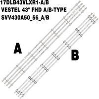 LED backlight strip(4) For TOSHIBA 43L3863DB 43L3863DG 43L3753DB 43L3653DB 43L1753DB 43L1754DB 43L3754DB 43L3654DB VES430UNDA