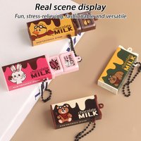 Realistic Chocolate Stress-Relieving Toys Bendable Clip Toys Keychains Sensory Toys Novelty Backpack Charms Children's Gifts