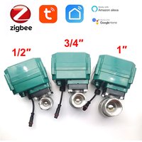 Tuya Zigbee 3.0 Water Valve Shutoff ON 0% To 100% Controller Support Alexa Google Assistant Smart Control Timing Smart Life APP