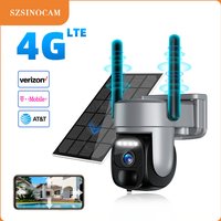 SZSINOCAM UK 4G SIM Card Solar Camera 3MP PIR Human Detect Built-in Rechargeable Battery Surveillance IP Camera