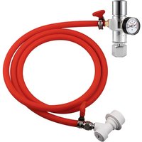 Mini Co2 Regulator with Ball Lock Carbonated Hose,2-IN-1 Homebrew Co2 Charger(0-60Psi),Beer Pressure Regulators & DIY Soda Water