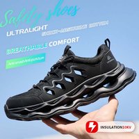 LEIANDUN Men's Summer Breathable Safety Shoes Anti-smash Puncture-Proof Work Sneakers Fashion Footwear Comfortable Work Boots