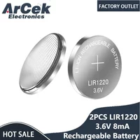 2pcs/lot LIR1220 3.6V ML1220 Rechargeable Coin Cell Patch Transposon New Original Lithium-ion Button Battery Replaces CR1220