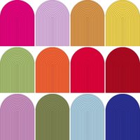 Stripes Ripple Arch Covers for Party One Side Arched Backdrop Covers for Wedding Baby Shower Birthday Party Decor Banner