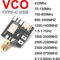 RF VCO Voltage Controlled Oscillator Signal Source 70-120M 433M 800M 900M 1.2G 1.5G 2.4G 5.8G PLL FM Radio SW VHF VHF SDR WIFI