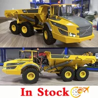 Double E A40G 1/16 RC Hydraulic Articulated Truck Metal Model with Sound and Light Sound System RTR Dump Truck Boy RC Car Toy
