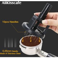ALIKISSCAFE WDT Tools Espresso Needle Distributor Stirrer Magnetic 51mm 54mm 58mm Adjustable Depth Barista Tool Coffee Accessory