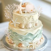 20PCS Shells Starfish Cake Decor Under the Sea Ocean Cake Decorations Summer Seashell Cake Topper for Sea Ocean Beach Mermaid