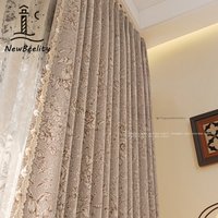 New Chenille Jacquard South Rose Curtains for Living Dining Room Bedroom Luxury Blackout Fashion Lace Custom Size Decoration