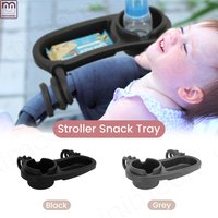 Universal Silicone Snack Cup Holder, Spiral Clip-On Tray for Stroller Food & Drinks
