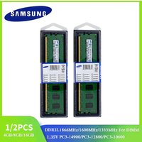 1/2PCS SAMSUNG DDR3L DIMM Ram 16GB 8GB 4GB 1866MHz 1600MHz 1333MHz Desktop Memory 240Pin DIMM 1.35V PC3 RAM Memoria