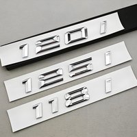 3D ABS Car Logo 118i 120i 125i Emblem for E87 E88 E81 E82 F20 F21 F40 F52 Chrome Letters Rear Trunk Badge Sticker Accessories