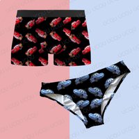 2026 New Summer Couples Matching Racing Car Underwear Set Men Boxer Shorts Women Panties Cartoon Print Lovers Briefs Kids Tops