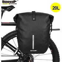 Rhinowalk Waterproof Bike Pannier Backpack 20L Trunk Bag Travel Cycling Bag Basket MTB Road Bicycle Rear Rack Tail Bag Accessory