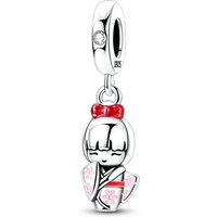 Charms Beads Japanese Geisha Doll Traditional Dangle Plata Fit Original 925 Charms Bracelet Beads Jewelry Gifts for Women
