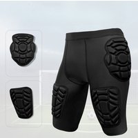 Men's Youth Compression Sports Clothing - Impact Resistant Goalkeeper Jersey & Shorts for Football Basketball Rugby Training