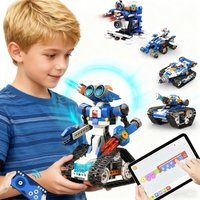 Kit STEM Apitor Robot J 6 en 1 pour enfants de 7 ans et plus jouet éducatif STEM avec contrôle par application, kit robot programmable, jouets classiques, cadeaux pour garçons et filles, cadeau