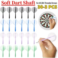 30-3Pcs 2BA Screw Soft Darts Anti-fall Integrated Dart Flights and Shafts Plastic Transparent Darts Tail Professional Darts