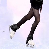 Black Figure Skating Training Net Tights Women's Adult Base Layer Pants Stockings Breathable Mesh Ice Skating Special K118