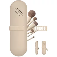 Silicone Makeup Brush Storage Bag Travel Cosmetic Brush Holder Makeup Sponge Case Organizer Pouch Beauty Make Up Tools for Women