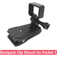 Backpack Clip Mount Holder Bracket with 360° Rotation Adapter for DJI OSMO Pocket 3 Handheld Gimbal Camera Vlogging Accessory